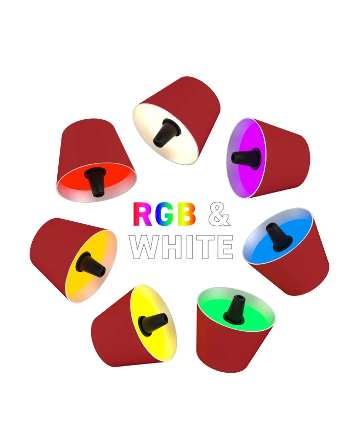 TOP 2.0 - RGB-Akku-Flaschenleuchte rot