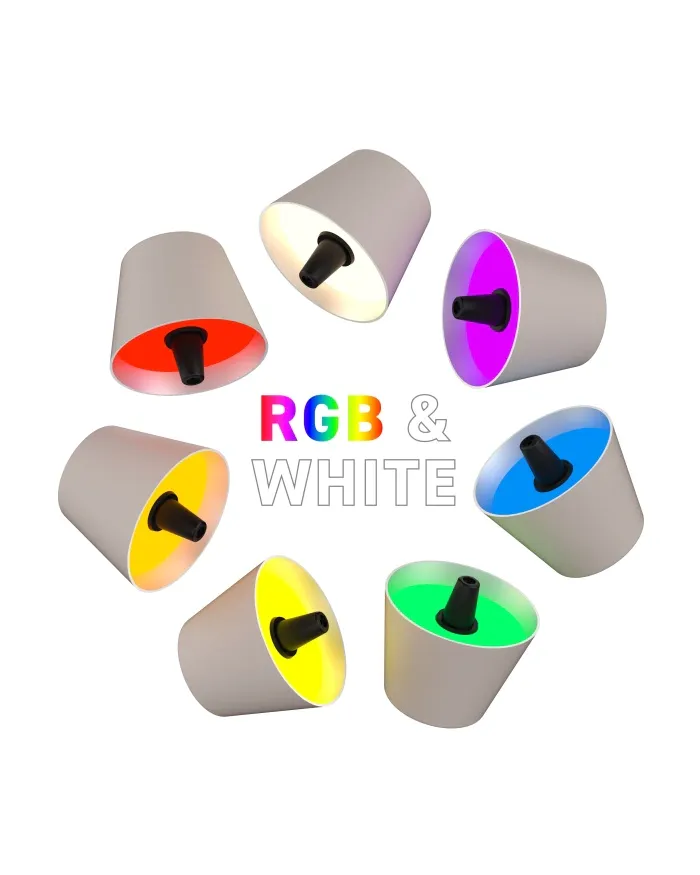 TOP 2.0 - RGB-Akku-Flaschenleuchte sand